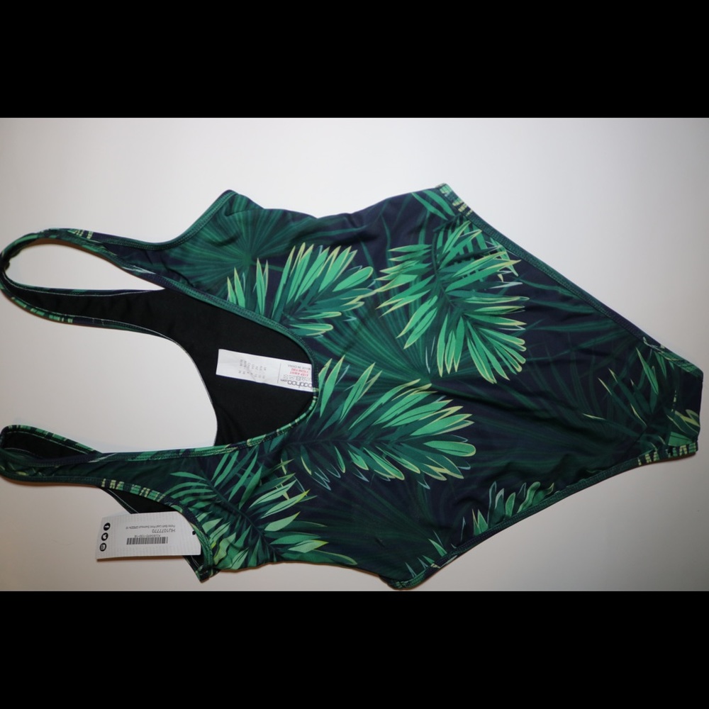 Petite Leaf Print Swimsuit - Picture 2 of 2